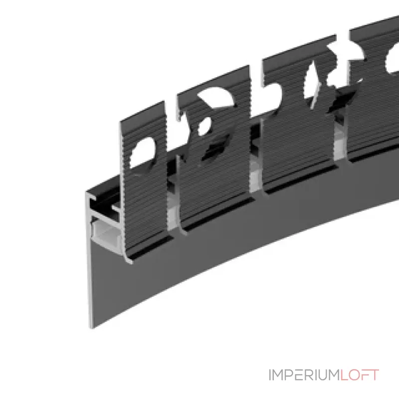 Заглушка PLINTUS-FANTOM-BENT BLACK с отверстием Arlight 043905