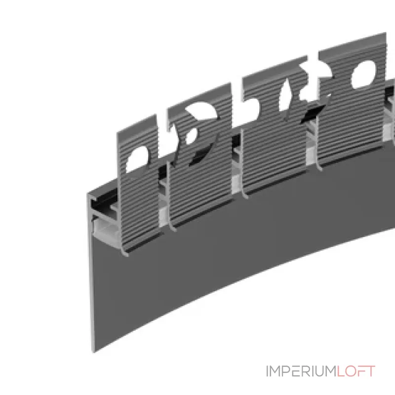 Заглушка PLINTUS-FANTOM-BENT BLACK с отверстием Arlight 043905