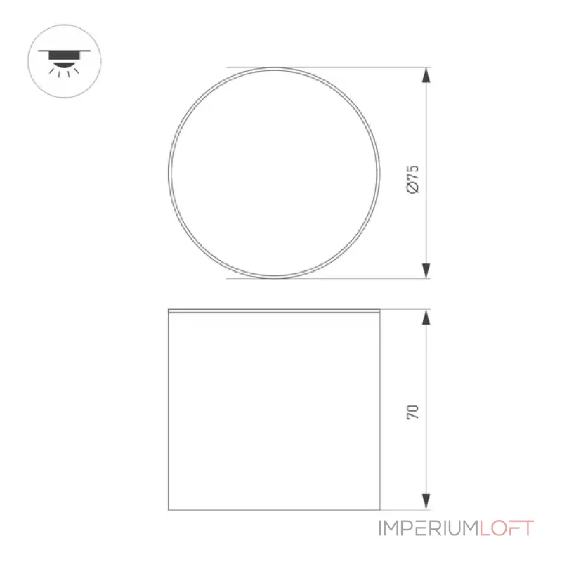 Потолочный светильник Arlight CYLINDO 43955 Потолочный светильник Arlight CYLINDO 43955
