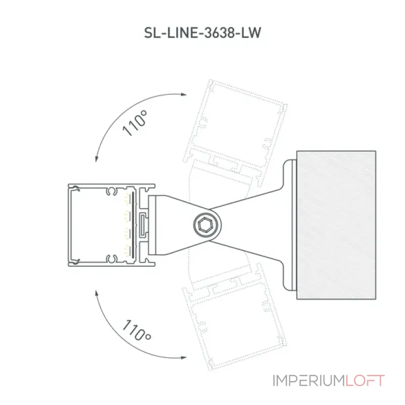 Профиль для светодиодной ленты SL-LINE-3638-LW-3000 WHITE Arlight 043975