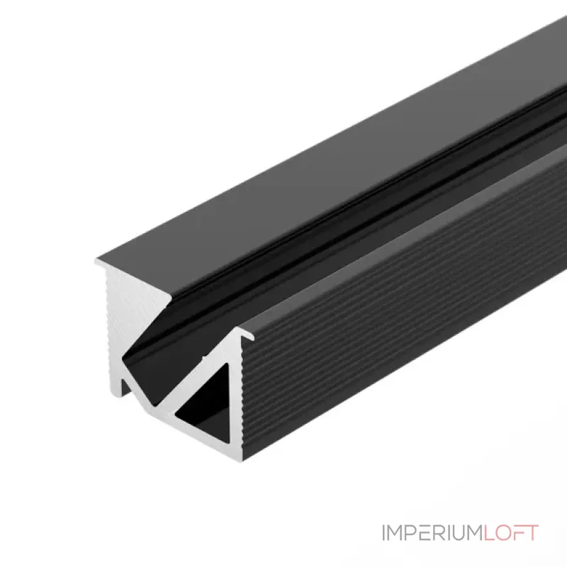 Профиль для светодиодной ленты SL-BEVEL-H10-F14-2000 ANOD BLACK Arlight 044084