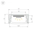 Профиль для светодиодной ленты LINE-1708-2000 WHITE Arlight 044234