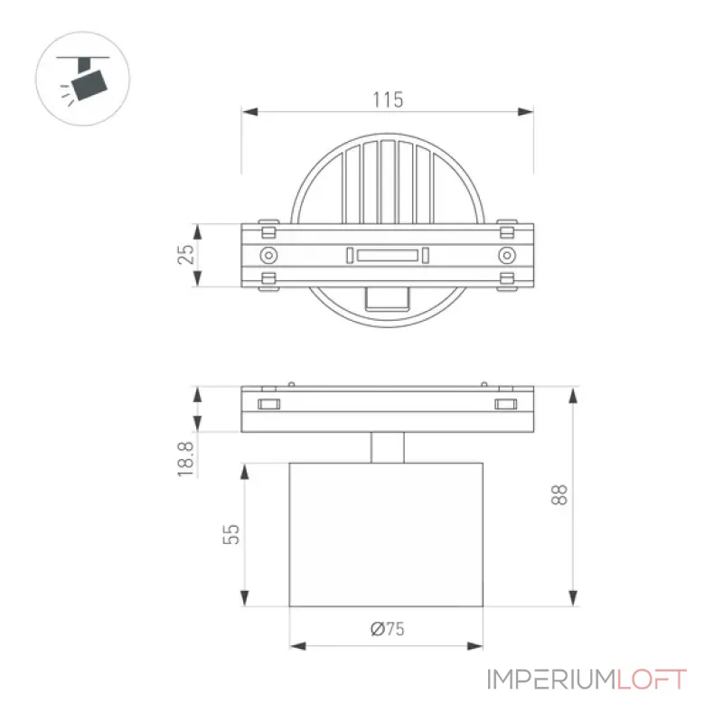 Трековый светильник Arlight VIBE POINT 44467 Трековый светильник Arlight VIBE POINT 44467