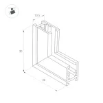 Коннектор угловой MAG-MICROCOSM-CON-L90-INT (BK) (IP20) Arlight 044529