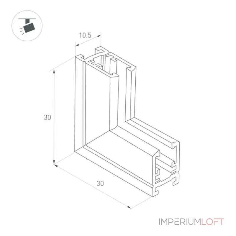 Коннектор угловой MAG-MICROCOSM-CON-L90-INT (BK) (IP20) Arlight 044529