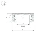 Профиль для светодиодной ленты MIC-M-2000 WHITE Arlight 044543