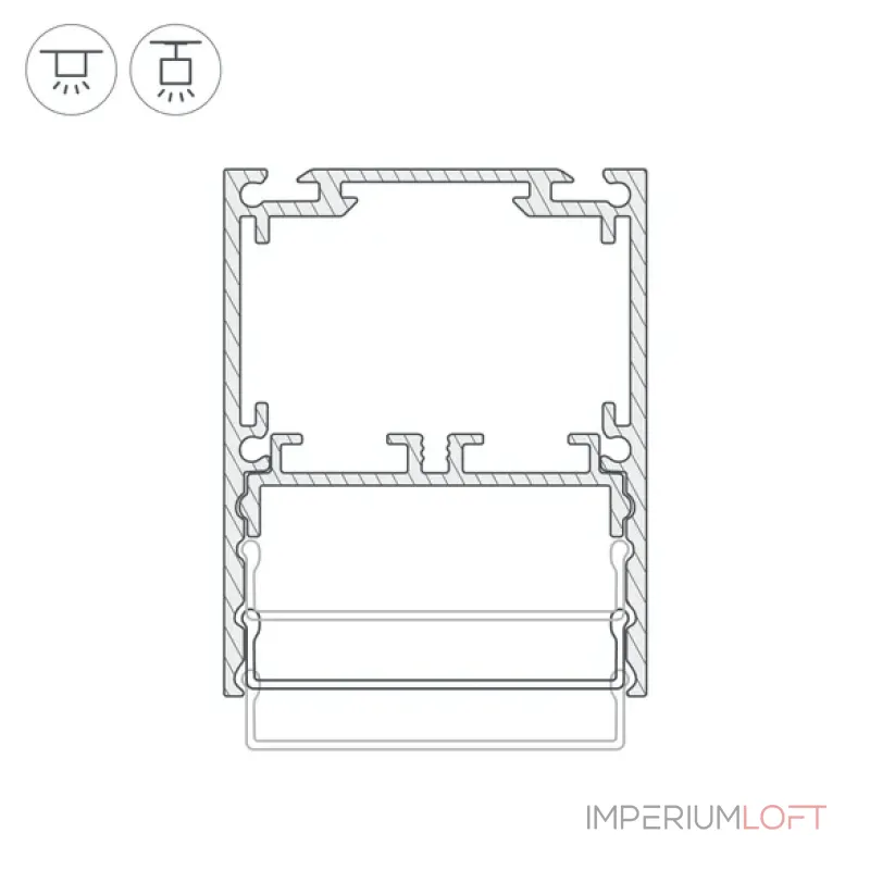 Профиль для светодиодной ленты SL-LINE-4050-3L-2000 ANOD BLACK Arlight 044670