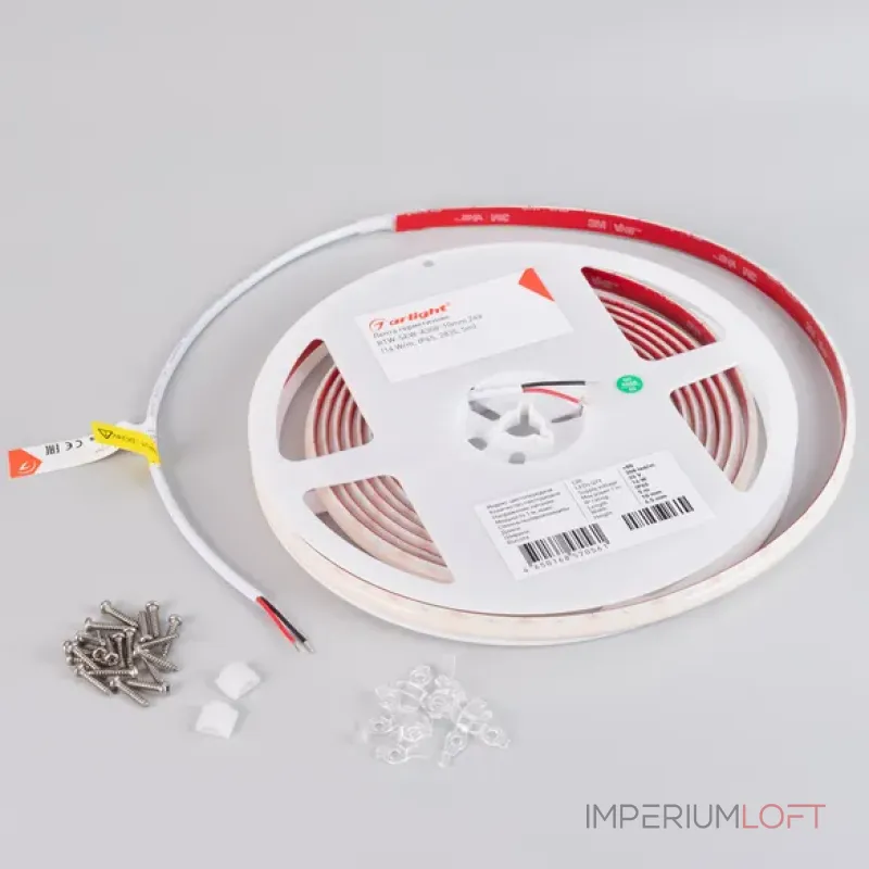 Светодиодная лента герметичная RTW-SEW-A308-10mm 24V Warm2700 (14W/m, IP65, 2835, 5m) Arlight 045290