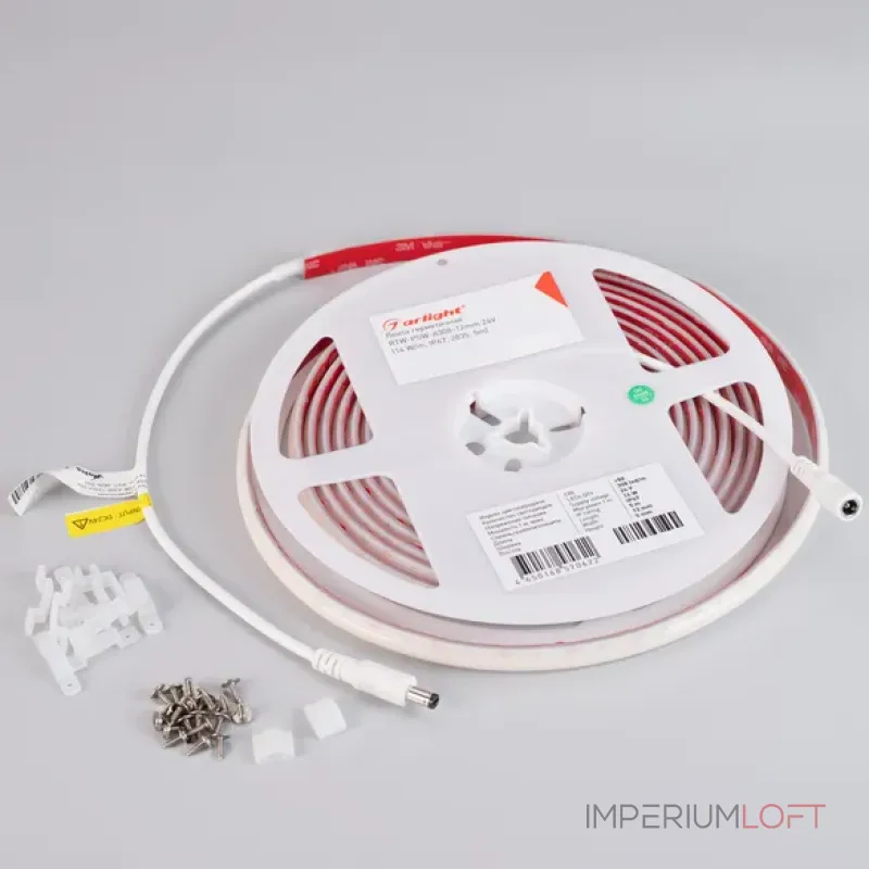 Светодиодная лента герметичная RTW-PSW-A308-12mm 24V White6000 (14W/m, IP67, 2835, 5m) Arlight 045292