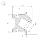Профиль для светодиодной ленты SL-BEVEL-H12-F13-2000 ANOD OLIVE GREY Arlight 045328