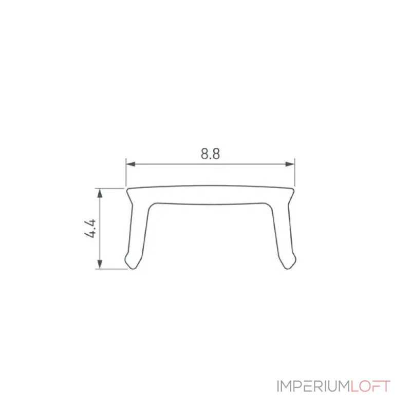 Рассеиватель PLINTUS-H54-2000 OPAL Arlight 045438 Рассеиватель PLINTUS-H54-2000 OPAL Arlight 045438