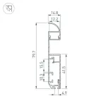 Профиль для светодиодной ленты PLINTUS-H80-2000 BLACK Arlight 045448