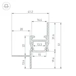 Профиль для светодиодной ленты СEIL-S14-SHADOW-T-3000 BLACK Arlight 045555