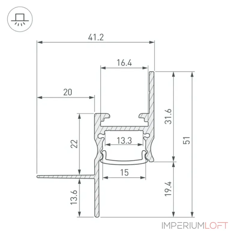 Профиль для светодиодной ленты СEIL-S14-SHADOW-T-3000 BLACK Arlight 045555
