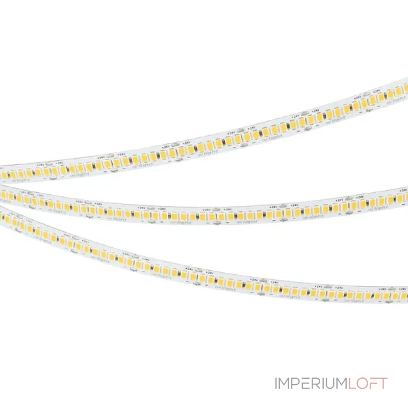 Светодиодная лента RT-A280-8mm 24V Warm3500 (10W/m, IP20, 5m) Arlight 045567