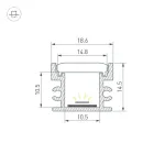 Профиль для светодиодной ленты FLOOR18-H15-3000 ANOD Arlight 045670