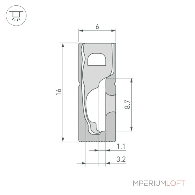 Гибкий профиль WPH-FLEX-0616-SIDE-S9-5m BLACK Arlight 045788 Гибкий профиль WPH-FLEX-0616-SIDE-S9-5m BLACK Arlight 045788