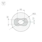 Гибкий профиль WPH-FLEX-D22-360deg-S8-5m WHITE Arlight 045847