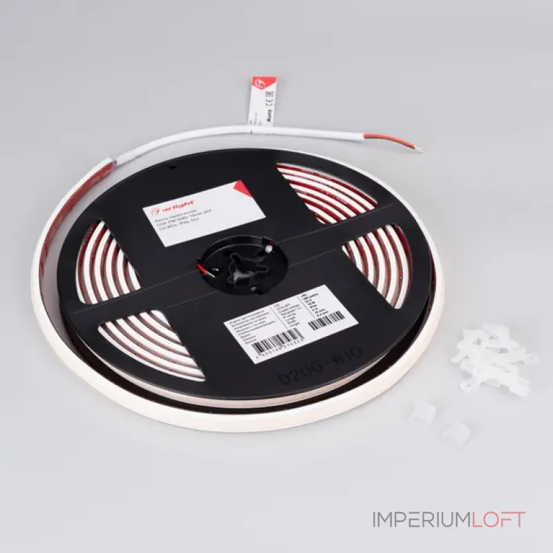 Светодиодная лента герметичная COB-PW-X480-10mm 24V Warm3000 (10W/m, IP66, 5m) Arlight 045864
