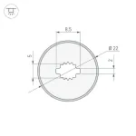 Гибкий профиль WPH-FLEX-D22-360deg-S8-5m BLACK Arlight 045866