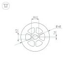 Гибкий профиль WPH-FLEX-D40-360deg-S10-5m WHITE Arlight 045869