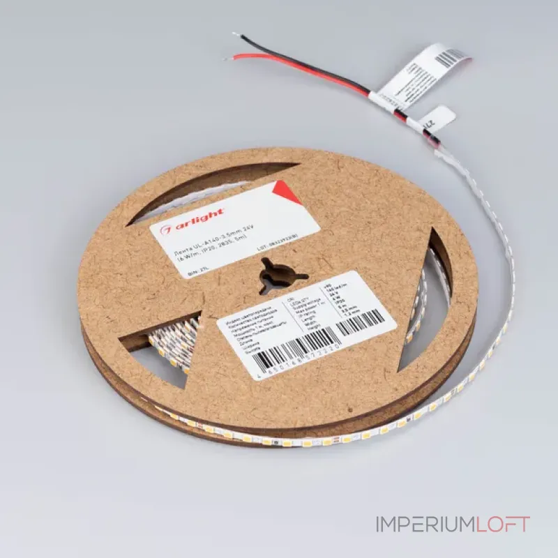 Светодиодная лента UL-A140-3.5mm 24V Warm3500 (6W/m, IP20, 2835, 5m, узкая) Arlight 045970