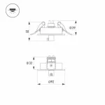 Чаша потолочная встраиваемая SPX-CANOPY-R90-C6.5 (BK) для подвесных светильников Arlight 046017(1)