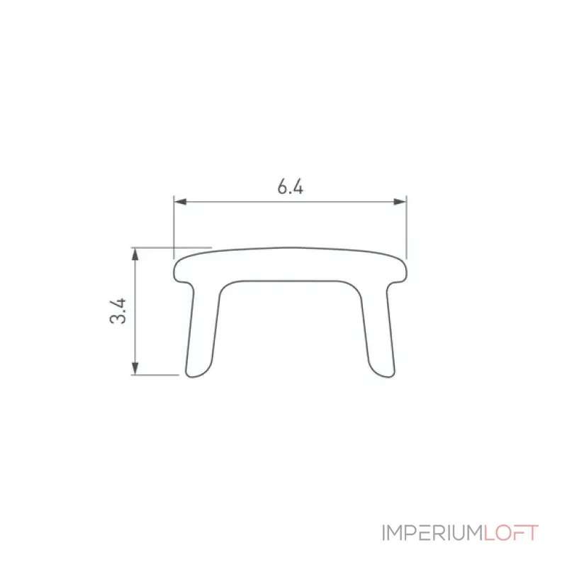 Рассеиватель PLINTUS-H54B-2000 OPAL Arlight 046142