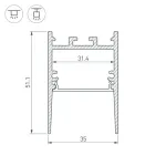Профиль для светодиодной ленты SL-COMFORT-3551-2000 BLACK Arlight 046317