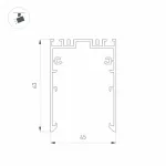 Магнитный трек MAG-TRACK-4563-3000 (WH, 5LN, IP20) Arlight 046603
