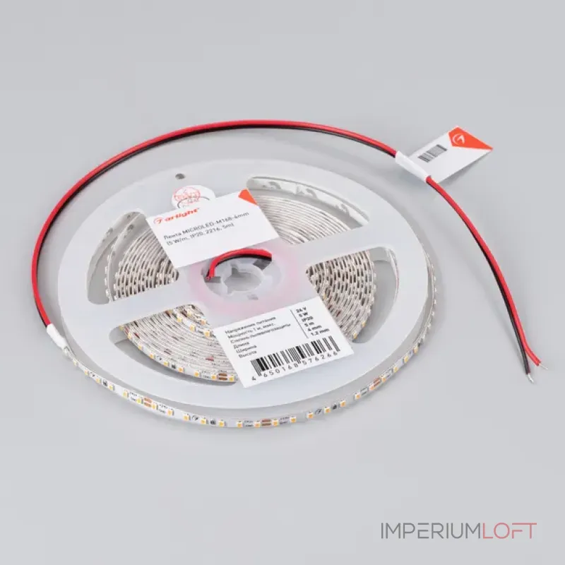 Светодиодная лента MICROLED-M168-4mm 24V Day4000 (5W/m, IP20, 2216, 5m, узкая) Arlight 046730 Светодиодная лента MICROLED-M168-4mm 24V Day4000 (5W/m, IP20, 2216, 5m, узкая) Arlight 046730