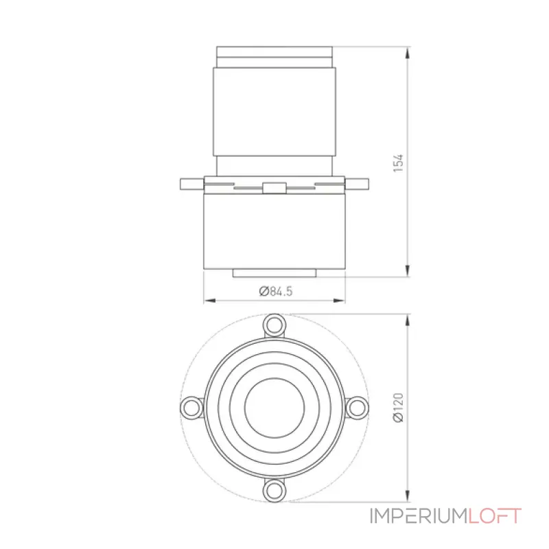 Насадка кадрирующая LGD-CROPLENS-R85 (BK) Arlight 046746
