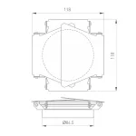 Шторки кашетирующие LGD-BARNDOORS-R85 (WH) Arlight 046761