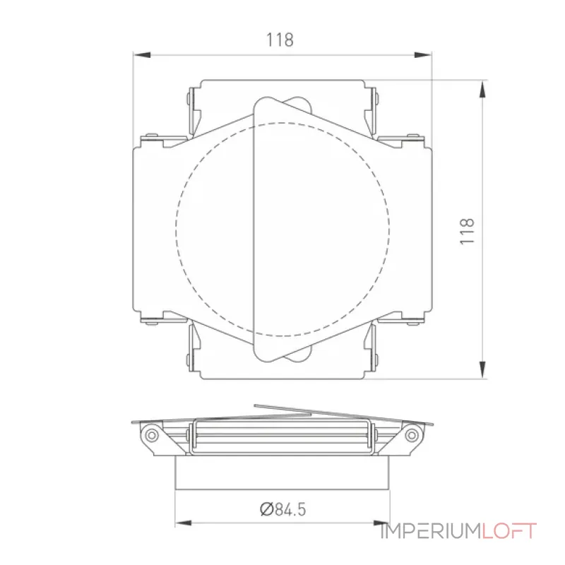 Шторки кашетирующие LGD-BARNDOORS-R85 (WH) Arlight 046761