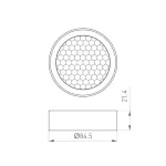 Фильтр сетчатый с посадочным кольцом LGD-HONEYCOMB-RING-R85 (WH) Arlight 046765