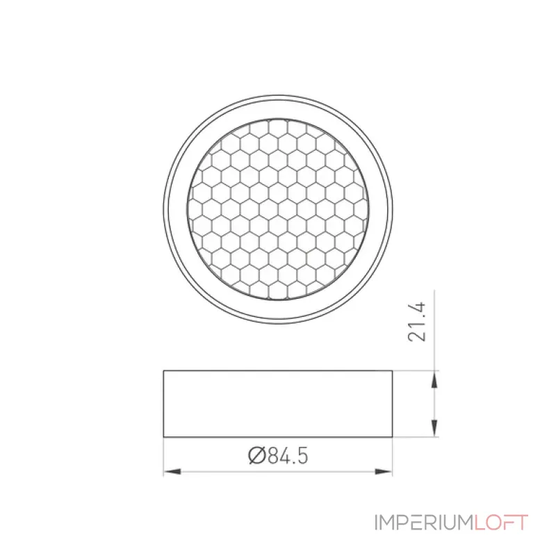 Фильтр сетчатый с посадочным кольцом LGD-HONEYCOMB-RING-R85 (WH) Arlight 046765 Фильтр сетчатый с посадочным кольцом LGD-HONEYCOMB-RING-R85 (WH) Arlight 046765