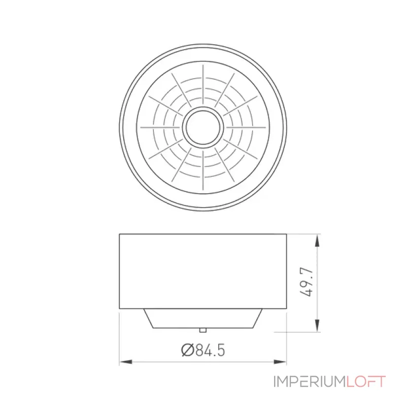 Рефлектор с посадочным кольцом LGD-REFLECTOR-RING-R85 (WH) Arlight 046769