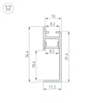 Профиль для светодиодной ленты PLINTUS-H35-F-2000 ANOD Arlight 046858