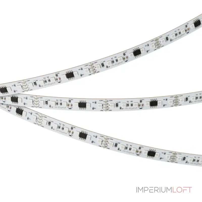 Светодиодная лента SPI-A120-10mm 24V RGB-PX6-BPT (23W/m, IP20, 2835, 5m, бегущий огонь) Arlight 046871