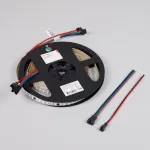 Светодиодная лента SPI-A120-10mm 24V RGB-PX6-BPT (23W/m, IP20, 2835, 5m, бегущий огонь) Arlight 046871