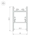 Профиль для светодиодной ленты SL-COMFORT-2542-2000 BLACK Arlight 046934