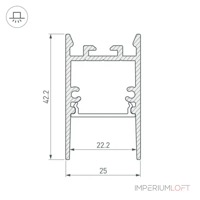 Профиль для светодиодной ленты SL-COMFORT-2542-2000 BLACK Arlight 046934
