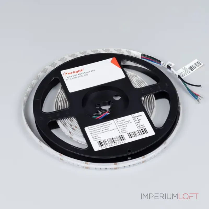 Светодиодная лента CSP-X840-12mm 24V RGBW-Day (17.2W/m, IP20, 5m) Arlight 046936