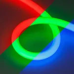 Светодиодная лента герметичная MOONLIGHT-BLACK-TOP-G280-D25mm 24V RGB 360deg (14.4W/m, IP65, 3m, wire x1, Вывод прямой) Arlight 047040