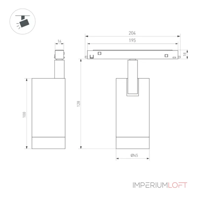 Трековый светильник Arlight FLEX SPOT 47201 Трековый светильник Arlight FLEX SPOT 47201