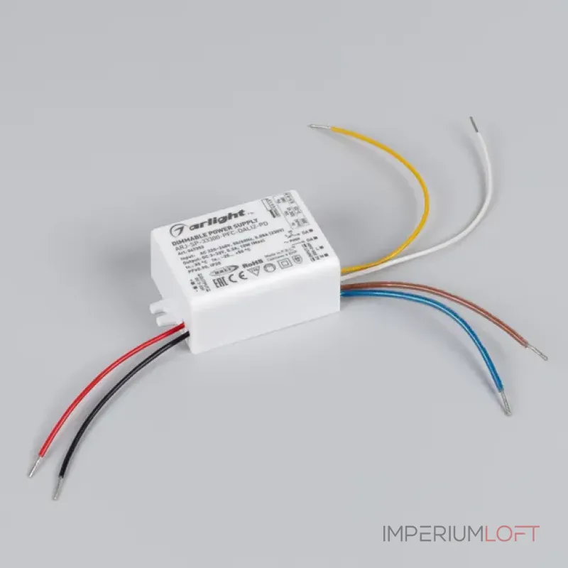 Блок питания ARJ-SP-33300-PFC-DALI2-PD (10W, 3-33V, 300mA, IP20) Arlight 047353