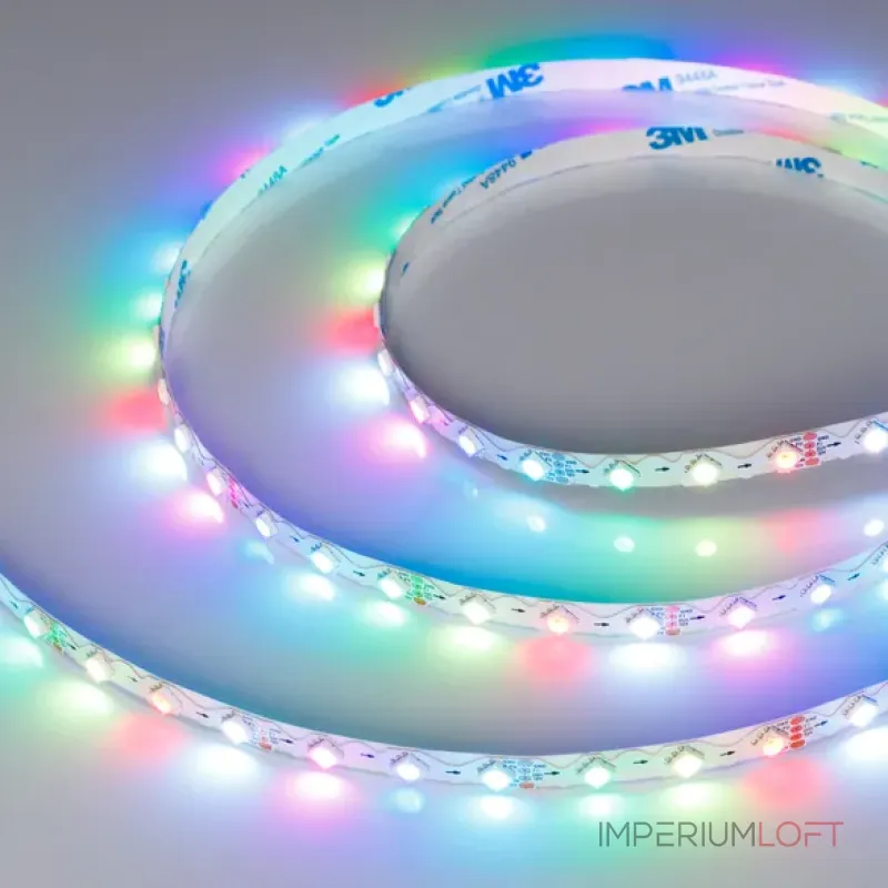 Светодиодная лента SPI-RZ-B60-8mm 12V RGB-PX1-BPT (9W/m, IP20, 5060, 5m) Arlight 047382