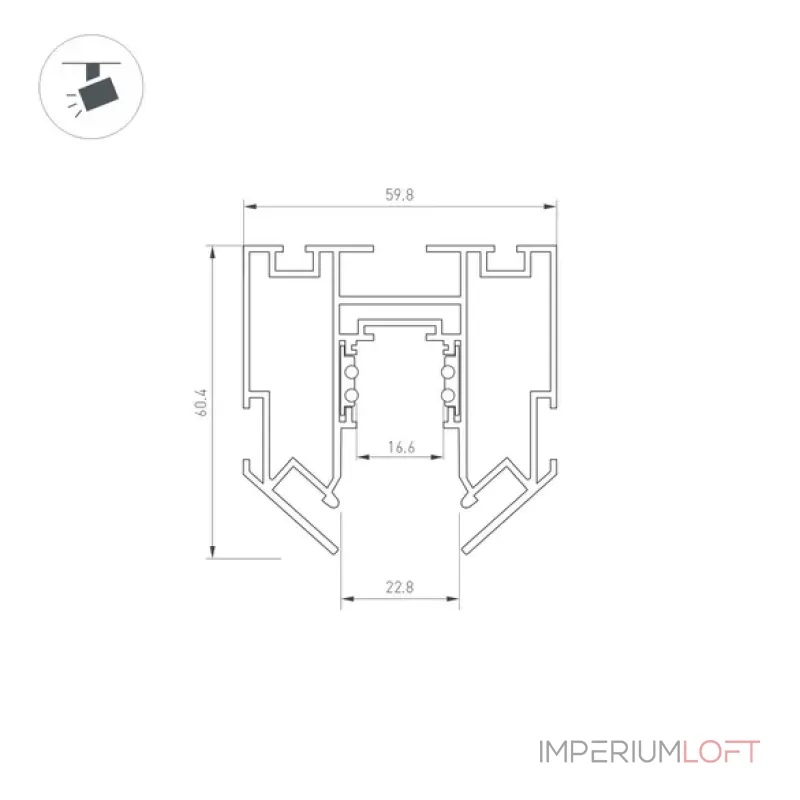 Трек встраиваемый MAG-ORIENT-TRACK-2653-STR-G-3000 (WH) (IP20) Arlight 047571