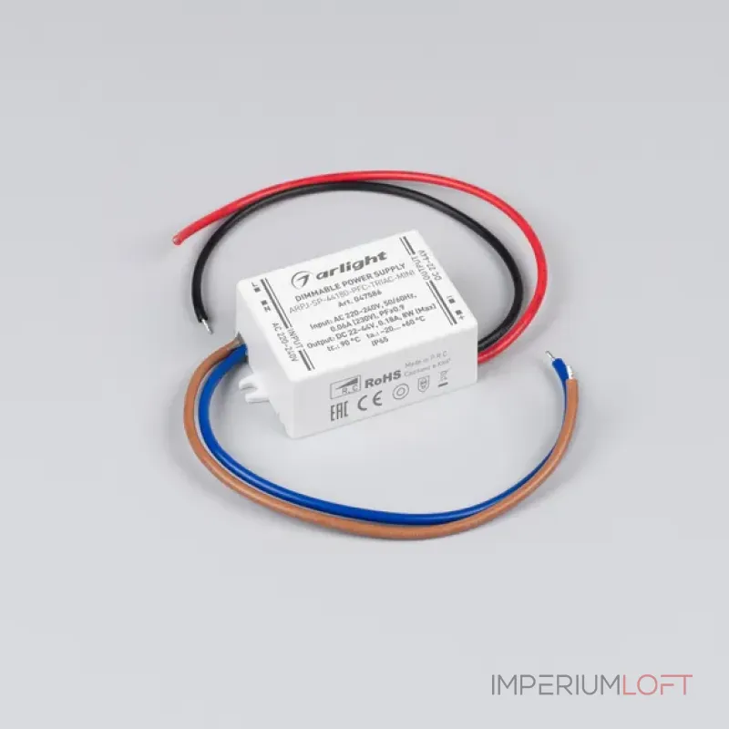 Блок питания ARPJ-SP-44180-PFC-TRIAC-MINI (8W, 22-44V, 180mA, IP65) Arlight 047586