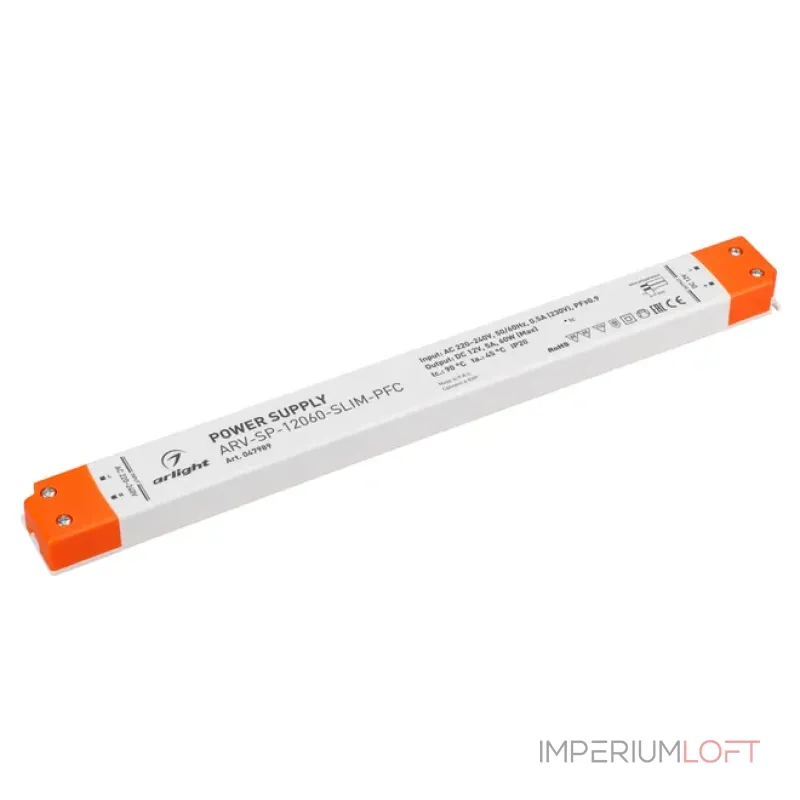 Блок питания ARV-SP-12060-SLIM-PFC (12V, 5A, 60W, IP20) Arlight 047989 Блок питания ARV-SP-12060-SLIM-PFC (12V, 5A, 60W, IP20) Arlight 047989